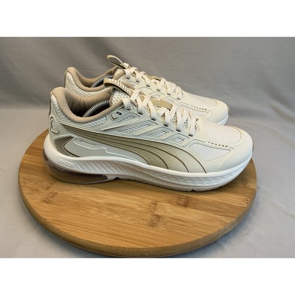 Puma Running Sneakers 9m Women X-Cell Lightspeed Frosted Ivory Puma Gold NIB - Picture 1 of 6